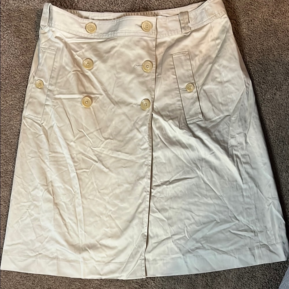 Banana Republic Tan A-Line Knee-Length Skirt